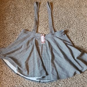 Dogtooth Pinafore Skirt